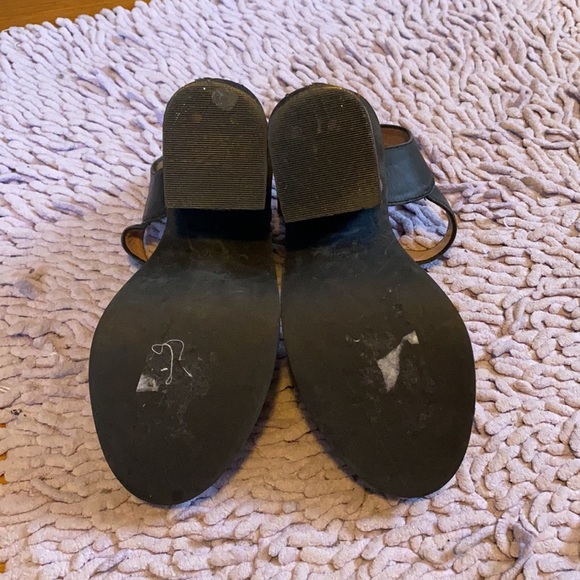 Jeffery Campbell Bonshe Chunky Heel Leather Mary Jane Pumps Black - Picture 3 of 5